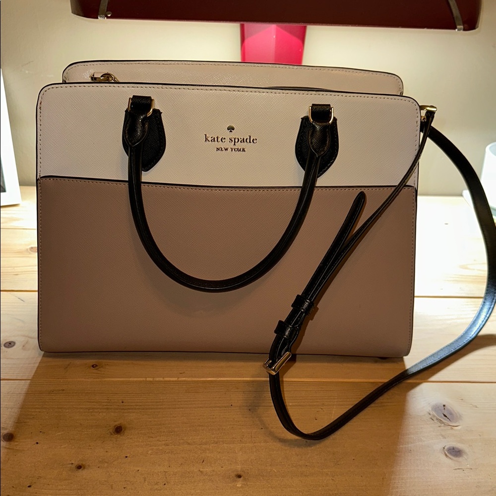 Kate Spade Cream and Tan Satchel